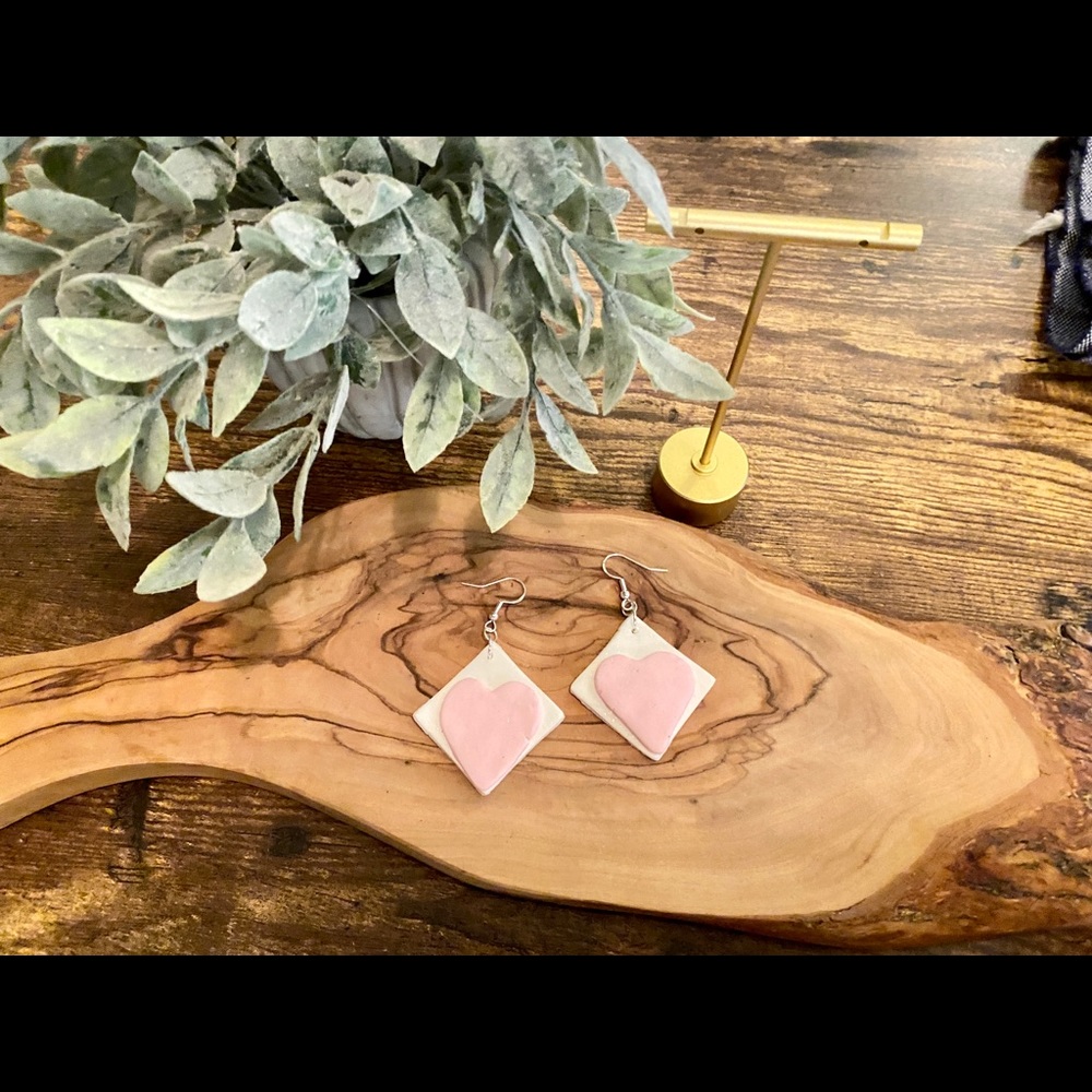 Handmade Clay Earrings | Valentine's Day Series - Picture 1 of 5